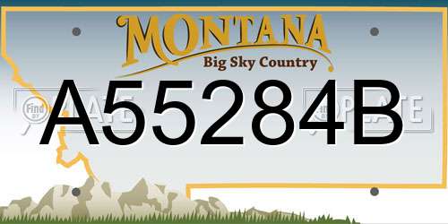 A55284B Montana License Plate