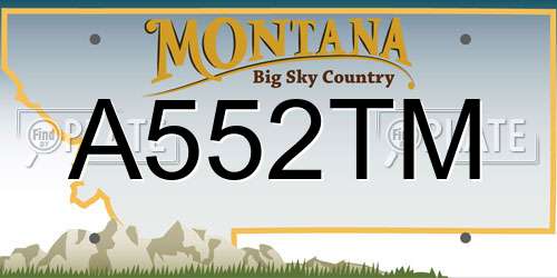 A552TM Montana License Plate