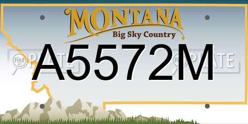 A5572M Montana License Plate