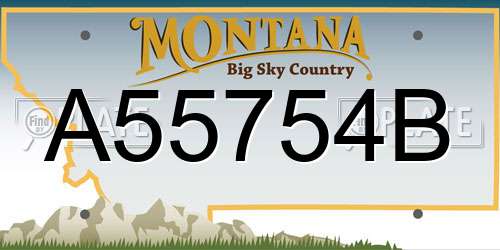 A55754B Montana License Plate