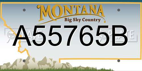 A55765B Montana License Plate