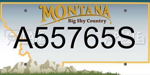 A55765S Montana License Plate