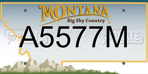 A5577M Montana License Plate