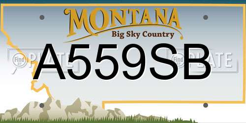A559SB Montana License Plate