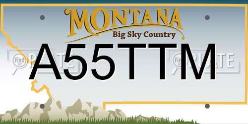 A55TTM Montana License Plate