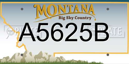 A5625B Montana License Plate