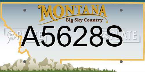 A5628S Montana License Plate
