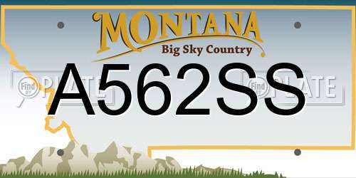 A562SS Montana License Plate