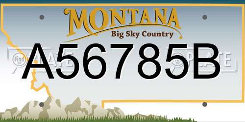 A56785B Montana License Plate