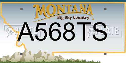 A568TS Montana License Plate