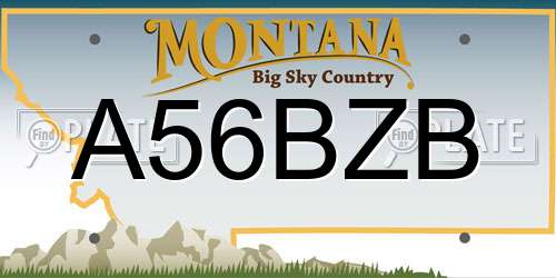 A56BZB Montana License Plate