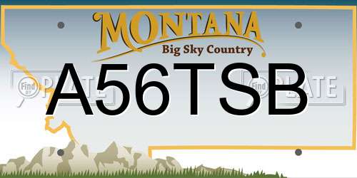 A56TSB Montana License Plate