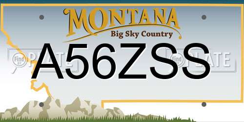 A56ZSS Montana License Plate
