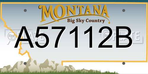 A57112B Montana License Plate