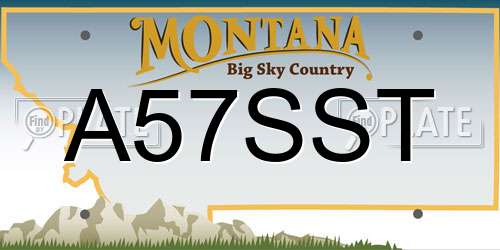 A57SST Montana License Plate