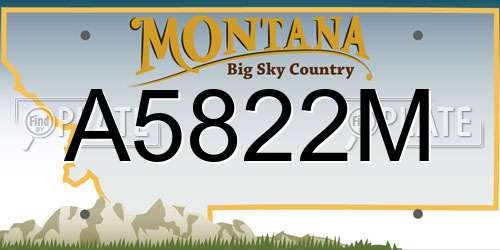 A5822M Montana License Plate