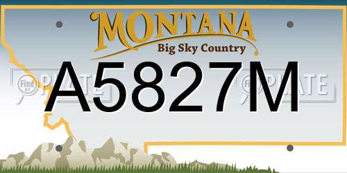 A5827M Montana License Plate