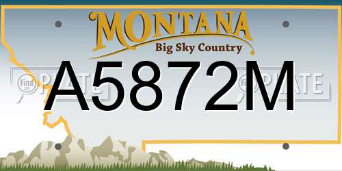 A5872M Montana License Plate