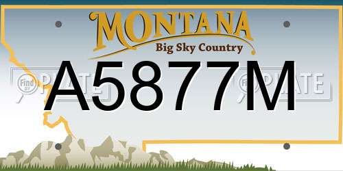 A5877M Montana License Plate