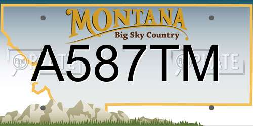 A587TM Montana License Plate