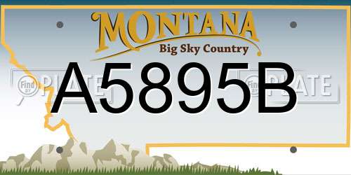 A5895B Montana License Plate