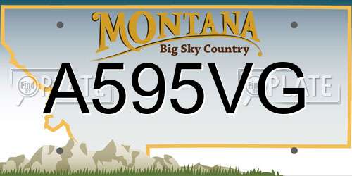 A595VG Montana License Plate