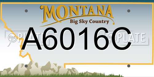 A6016C Montana License Plate