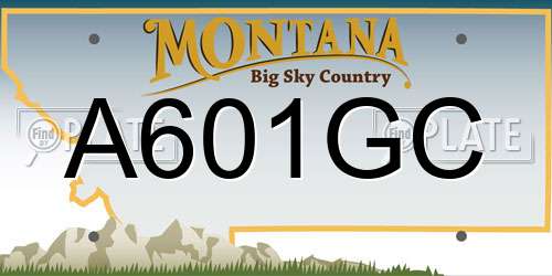 A601GC Montana License Plate
