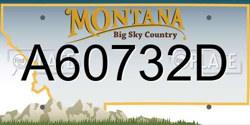 A60732D Montana License Plate