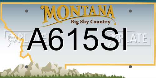 A615SI Montana License Plate