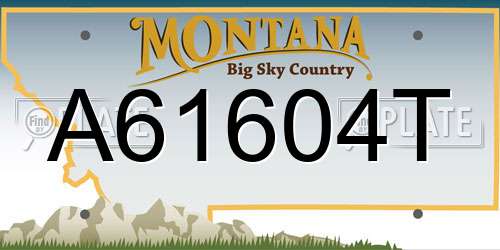 A61604T Montana License Plate