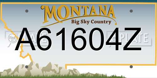 A61604Z Montana License Plate