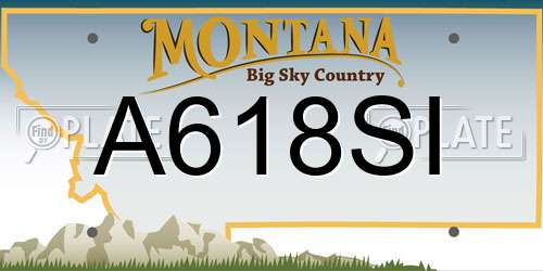 A618SI Montana License Plate