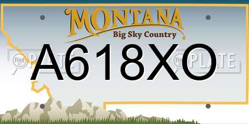 A618XO Montana License Plate