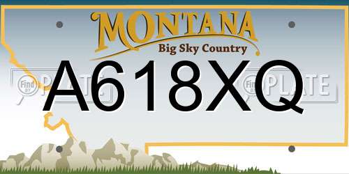 A618XQ Montana License Plate