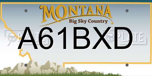 A61BXD Montana License Plate