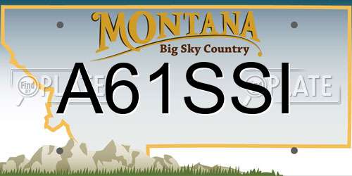 A61SSI Montana License Plate