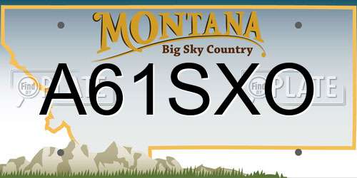 A61SXO Montana License Plate