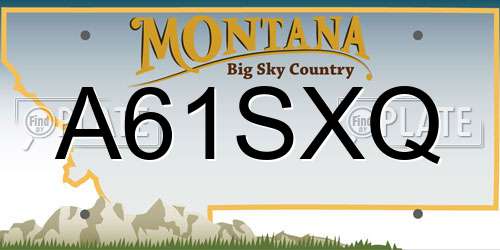 A61SXQ Montana License Plate