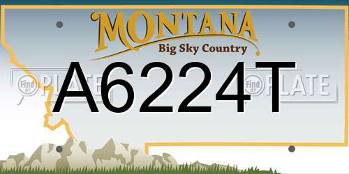 A6224T Montana License Plate