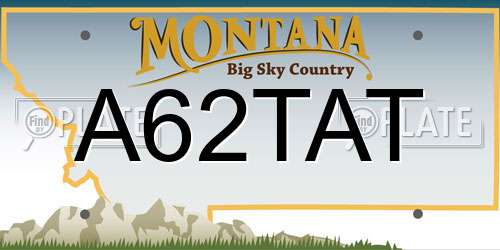 A62TAT Montana License Plate