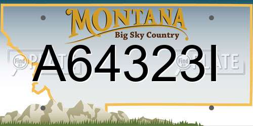 A64323I Montana License Plate