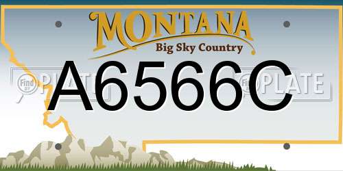 A6566C Montana License Plate