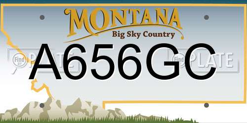 A656GC Montana License Plate