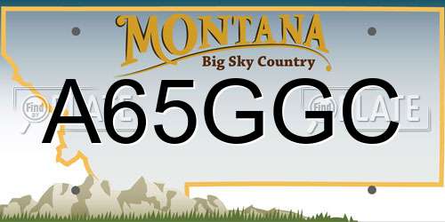 A65GGC Montana License Plate