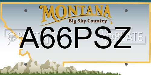A66PSZ Montana License Plate