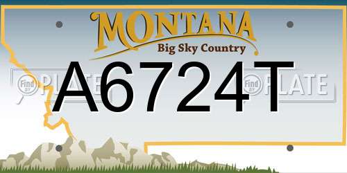 A6724T Montana License Plate