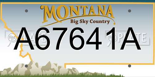 A67641A Montana License Plate