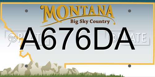A676DA Montana License Plate