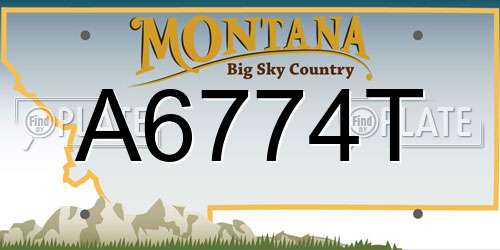 A6774T Montana License Plate